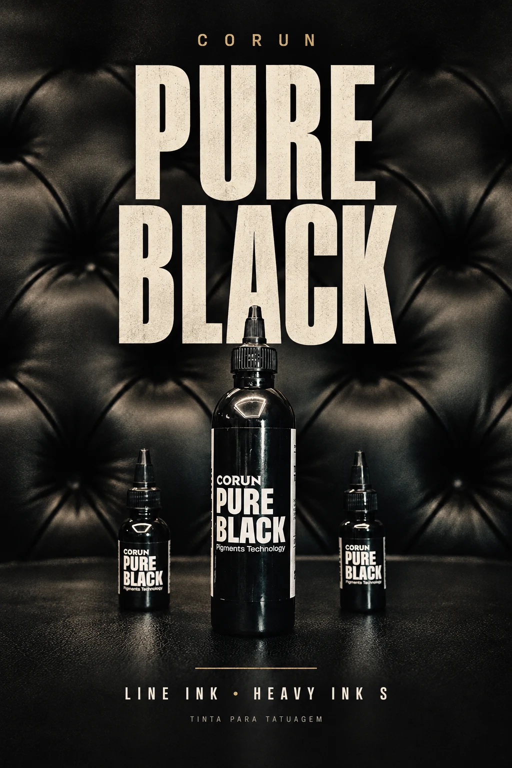 Cartaz Pure Black — CORUN Tattoo Ink